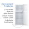 Commercial Cool 4.5 Cu. Ft. Refrigerator With True Freezer, Retro Fridge With 2 Slide-Out Glass Shelves, White CCRRD45HW - alternate 4